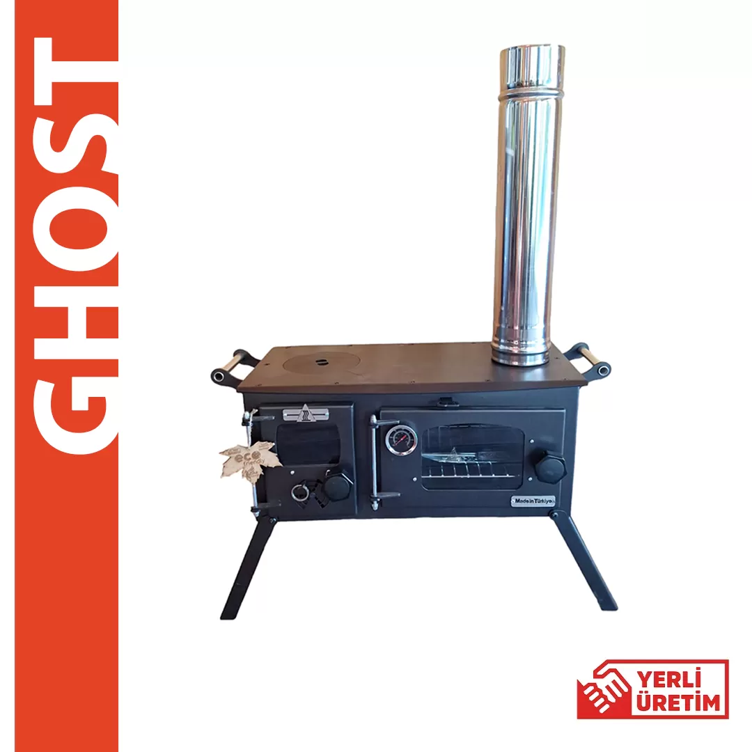 Ghost Kamp Kuzine Odun Sobası (Pelete Dönüştürülebilir)