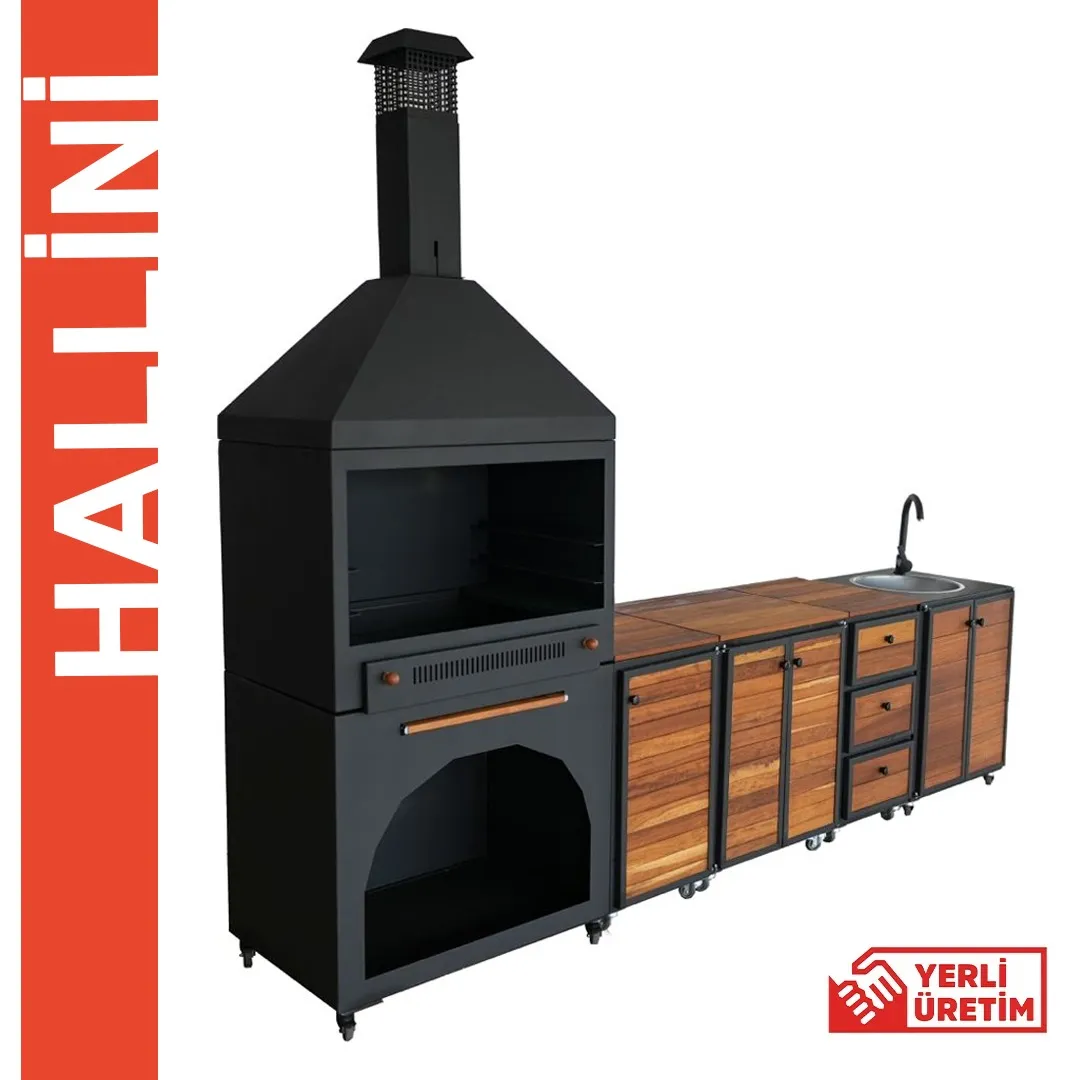 Hallini L Tipi Tezgahlı Eco Mangal Barbekü